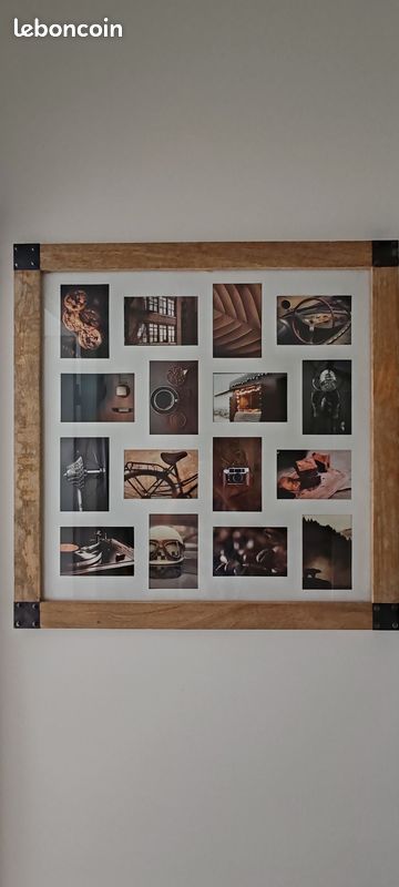 Grand cadre bois et photos (image 1)