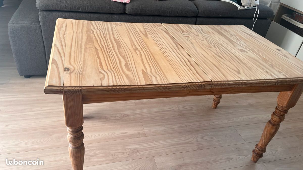Table en pin massif extensible 4/8 personnes (image 3)