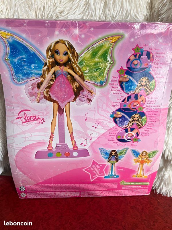 RARE ! POUPÉE vintage Winx Club Flora Glam Magic Enchantix 2007 Mattel bon état. EUR 33,40 - FR