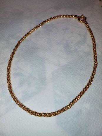 Chaine collier pour homme plaqué or maillons maille cubains 58cm