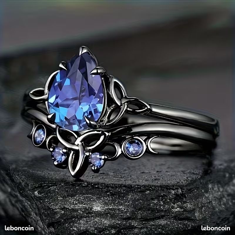 Magnifique bague en argent 925 pierre nacré blanc - Montres & Bijoux