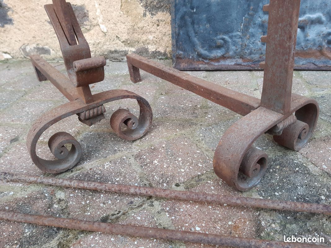 Paire de chenets hauteur 51 cm (image 3)