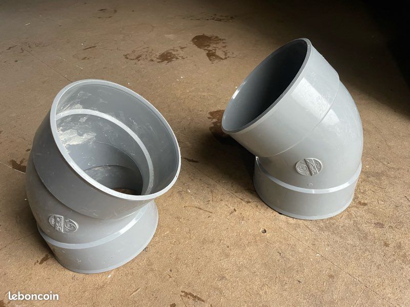 Coude PVC 45° Femelle/Femelle - Diamètre 160 Mm - Nicoll CZ44 - Pour Évacuation Eaux