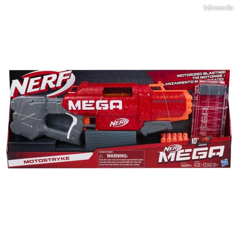 NERF Motostryke - Hasbro - Pistolet Nerf Mega Motostryke - Pistolet fléchette mousse - plus de 80 cm (image 1)