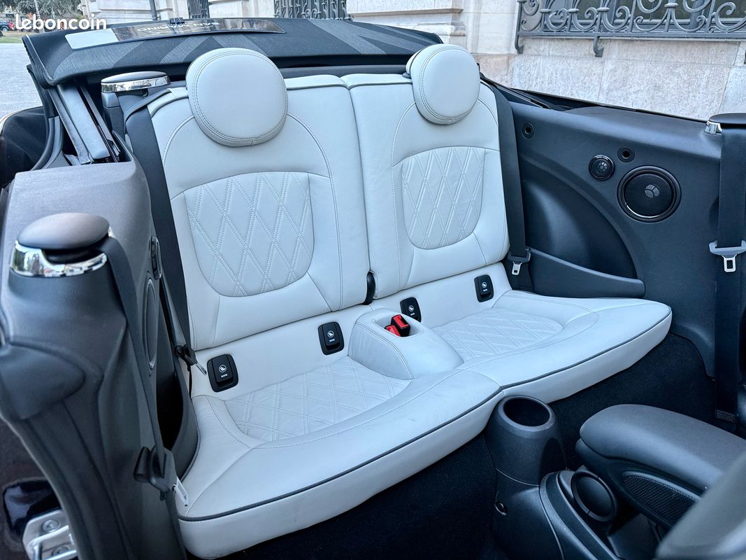 MINI Cooper S Cabrio 178CH Pack John Cooper Works JCW BVA7 - Harman Kardon, Cuir Blanc, Apple Car Play, Camera, Sièges Chauffants... - Full Suivie Mini, Cabriolet Cab (image 9)