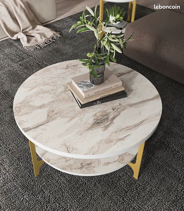 Table basse effet marbre (image 2)