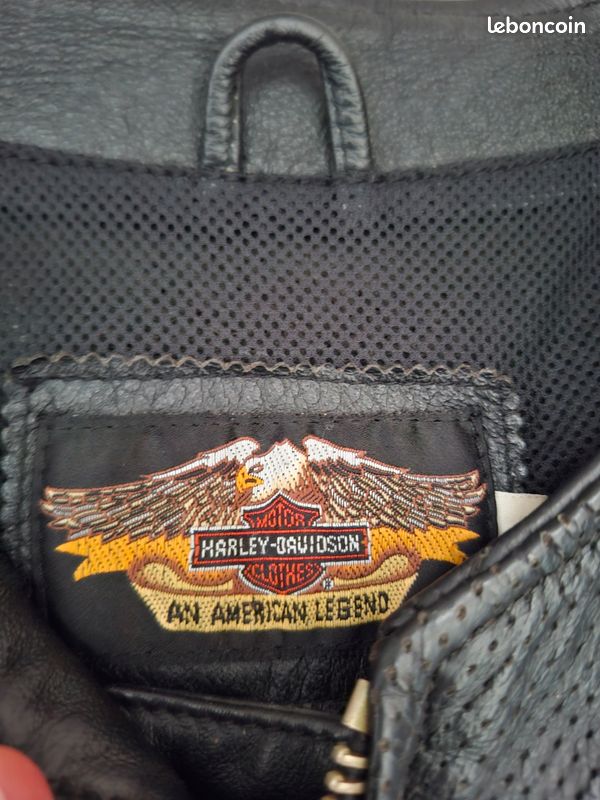 Blouson cuir harley davidson moto biker vintage (image 6)