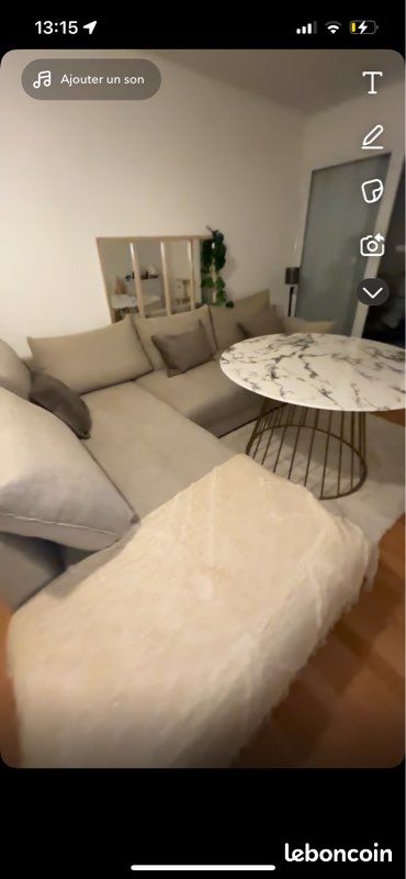 Table à manger ronde en marbre (image 3)