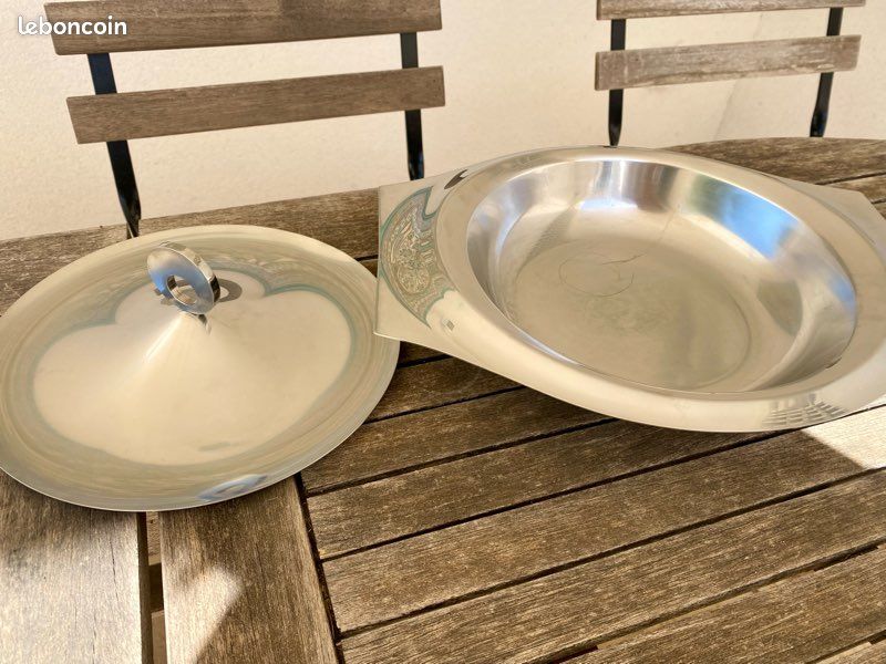 Service a hors d'oeuvre - plat ovale - LETANG et REMY inox 18/10 - état