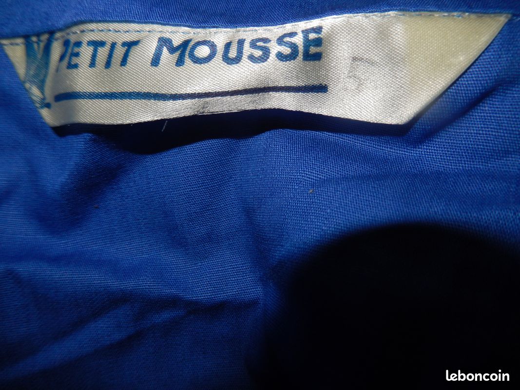 Robe tablier vintage bleu "Petit Mousse" – 5 ans - jamais portée - étiquette (image 2)