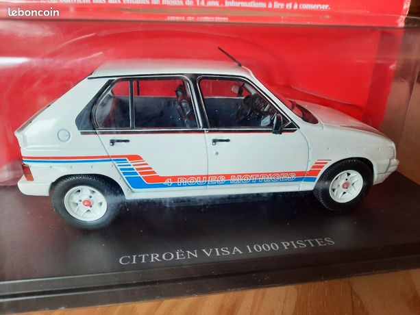 Citroen Visa 1000 pistes 1983 blanc véhicule miniature Cit019 Hachette 1:24