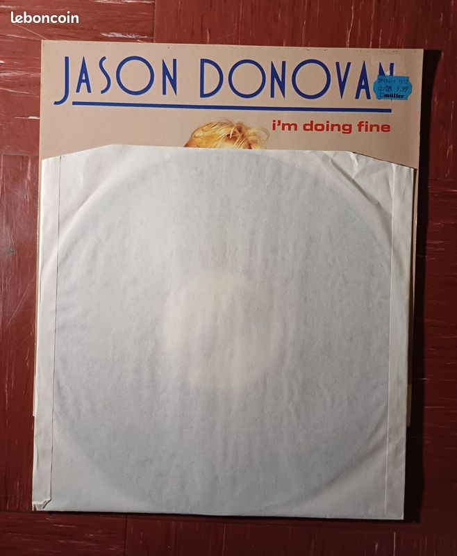 Jason DONOVAN : MAXI 45 Tours ~ I'M DOING FINE (1990) ~ Disque VINYLE (Années 90) (image 3)