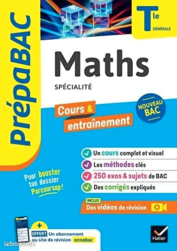 Annales de mathématiques spé. Terminale (image 1)