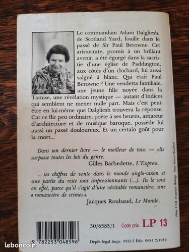[Livre] p d James Un certain goût pour la mort - Bon état (image 2)