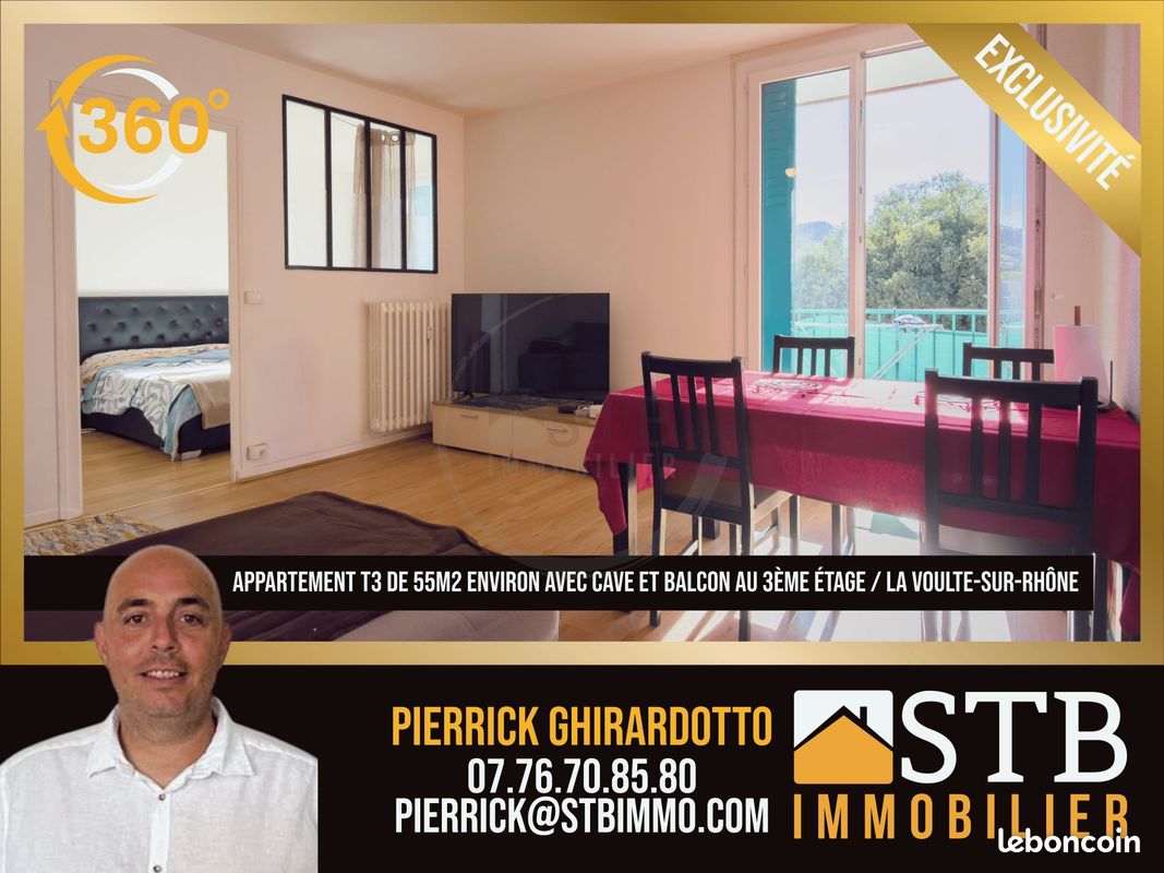 Appartement 3 pièces 55 m² · à La Voulte-sur-Rhône · 55 m² · 82 000 €