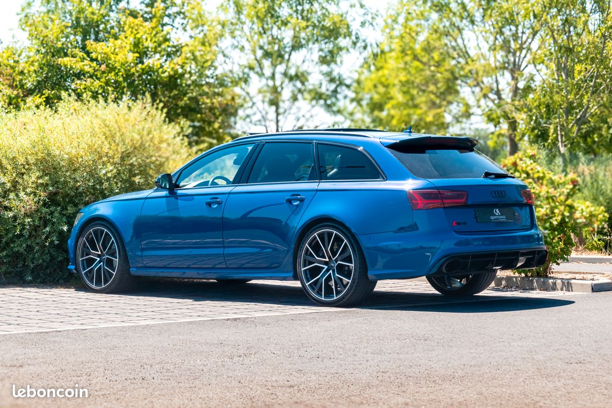 Audi RS6 C7 Performance 605 CH Pack Dynamique Plus - Bleu Ascari - Pack carbone int (image 2)