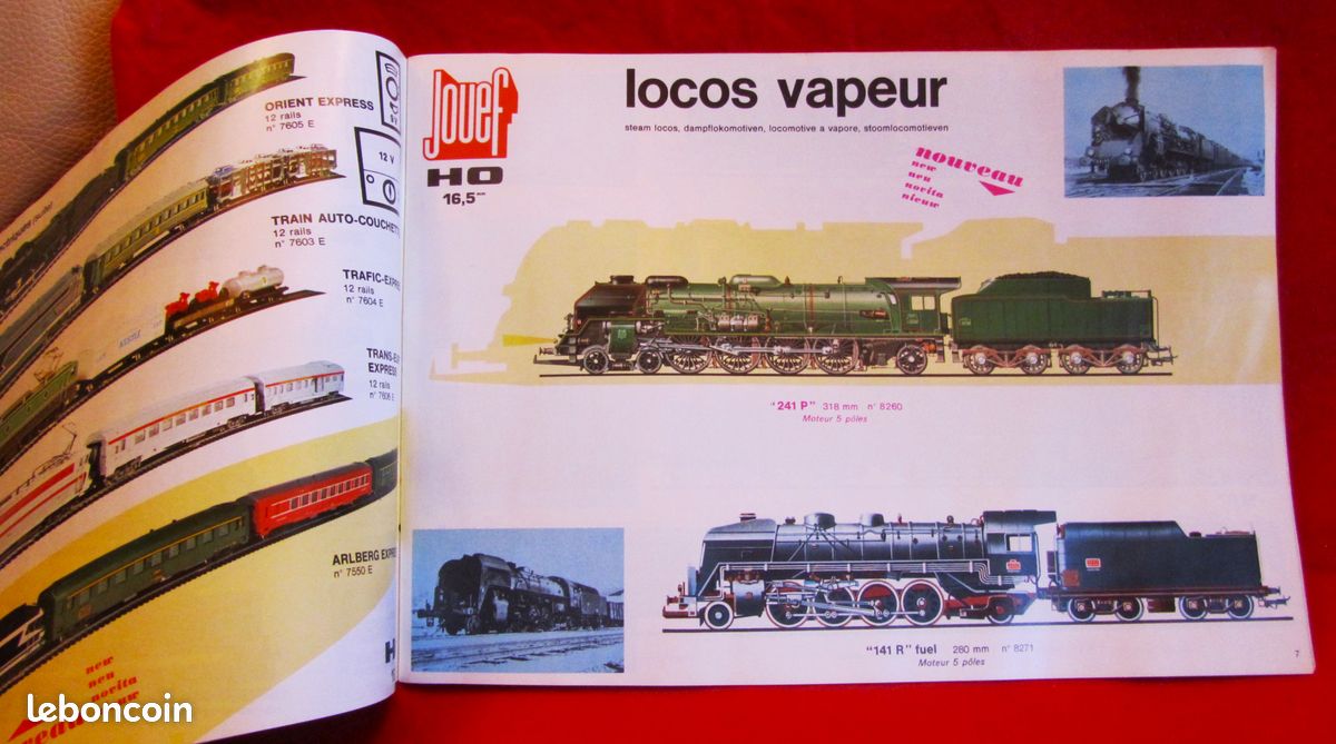 7x Jouef HO Wagon Train Marchandises SNCF Vintage Modelisme Ferroviaire