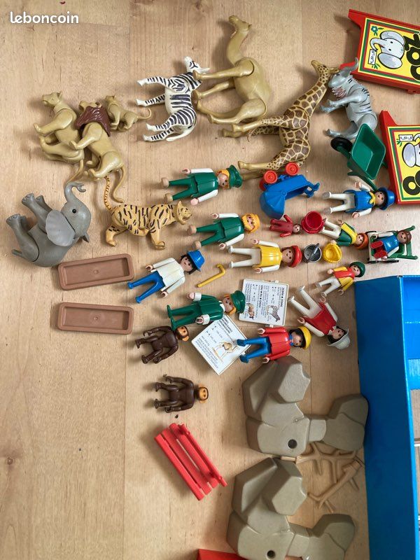Playmobil 3145 Zoo - Vintage 1988 - Set Presque Complet (il Manque Quelques Pièces), Boîte Correcte