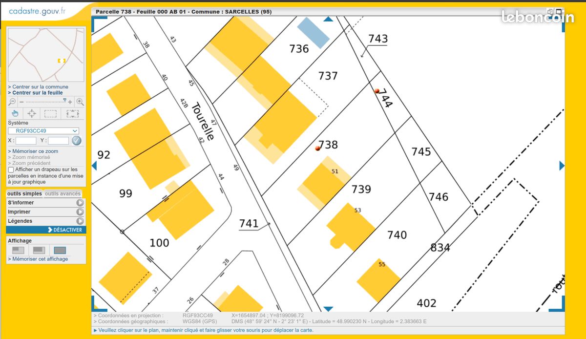 Terrain constructible viabilisé de 650 m² – Sarcelles Village – 650 000 · 650 000 €