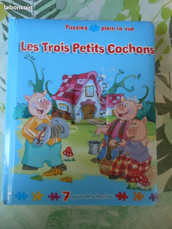 Livre puzzle "les 3 petits cochons" (christorine) (image 1)