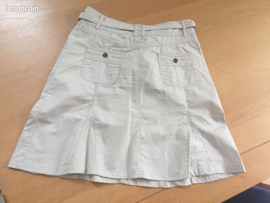 Jupe évasée beige - Kiabi - Taille 38 (image 3)