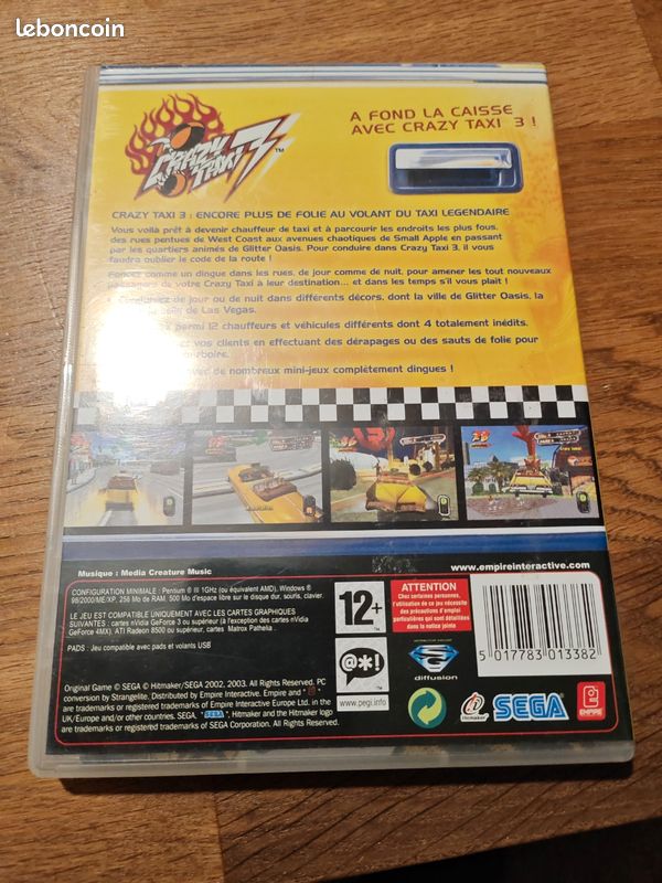 Jeu Crazy Taxi 3 (Sega) Pour PC - Version FR Avec Notice - Bon état - Occasion