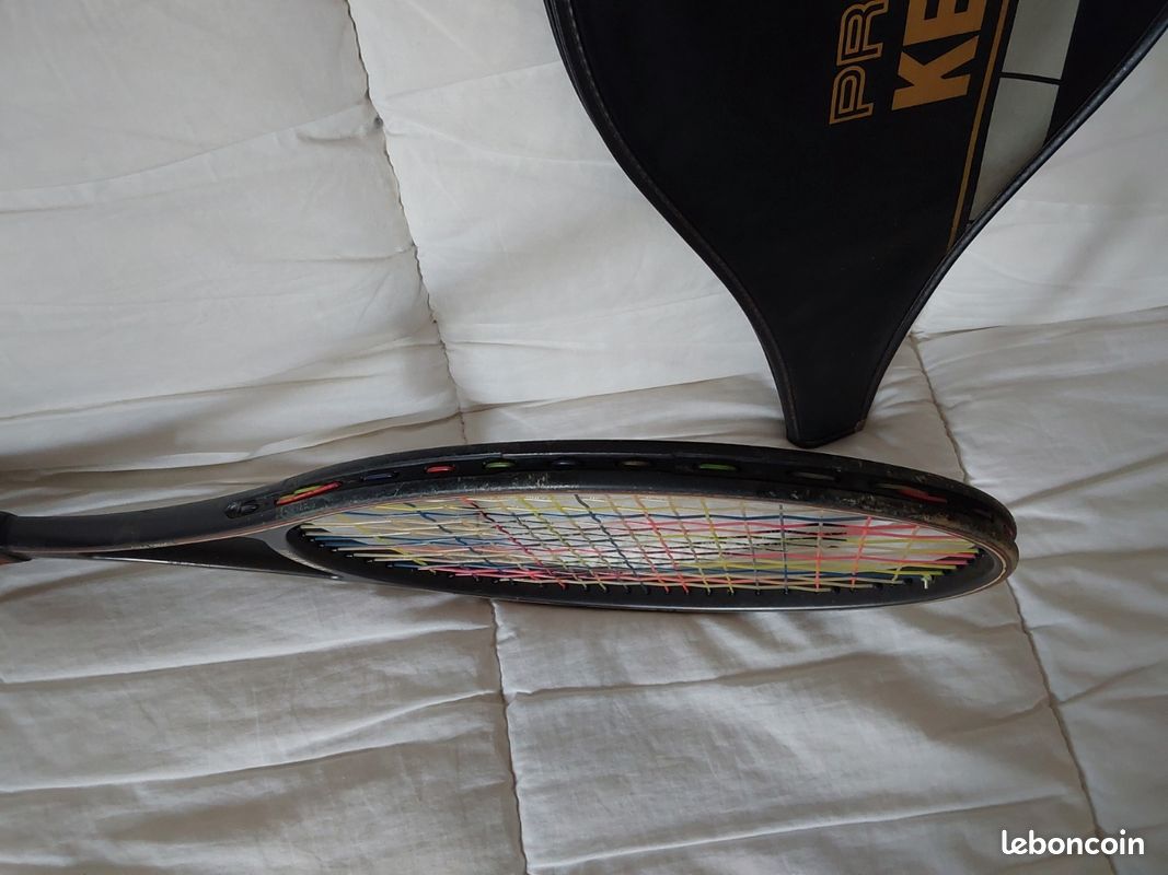 Pro Kennex Graphite Inlaid Wood Tennis Racket 4 1/2 L Leather Grip