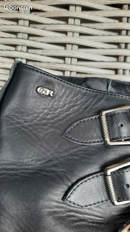Bottines Geo Reino Estafanir En Cuir Noir Et Bordeaux – Taille 41, Neuves Avec Boîte