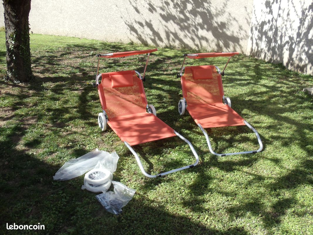 Vends transats sur roues (image 1)