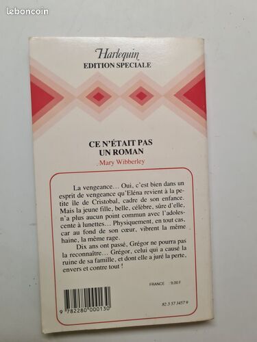 [Livre] Ce n'était pas un roman (Harlequin) - Bon état (image 2)