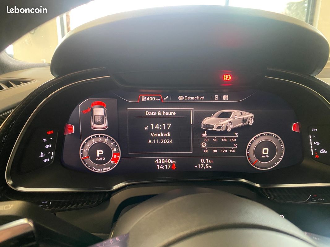 Audi R8 620 CV V10 Performance LOA 1 299 Euros Par mois Sièges Recaro Carbon Interieur et Moteur Gris Suzuka V 10 (image 39)