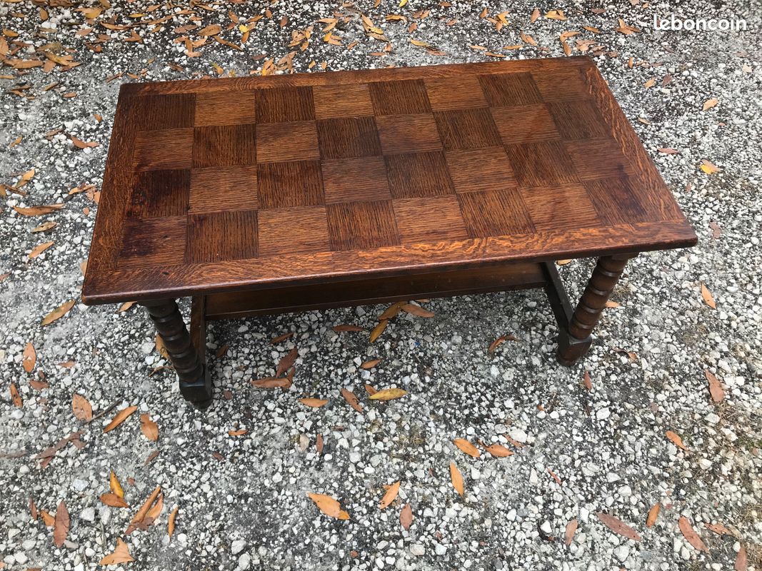 Table basse bois robuste (image 1)