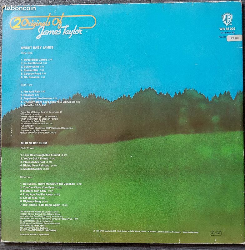 James Taylor Vinyle 33t 2 disques (image 3)