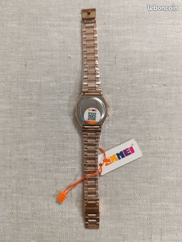 Montre électronique à Bracelet en Acier Inoxydable, Montre