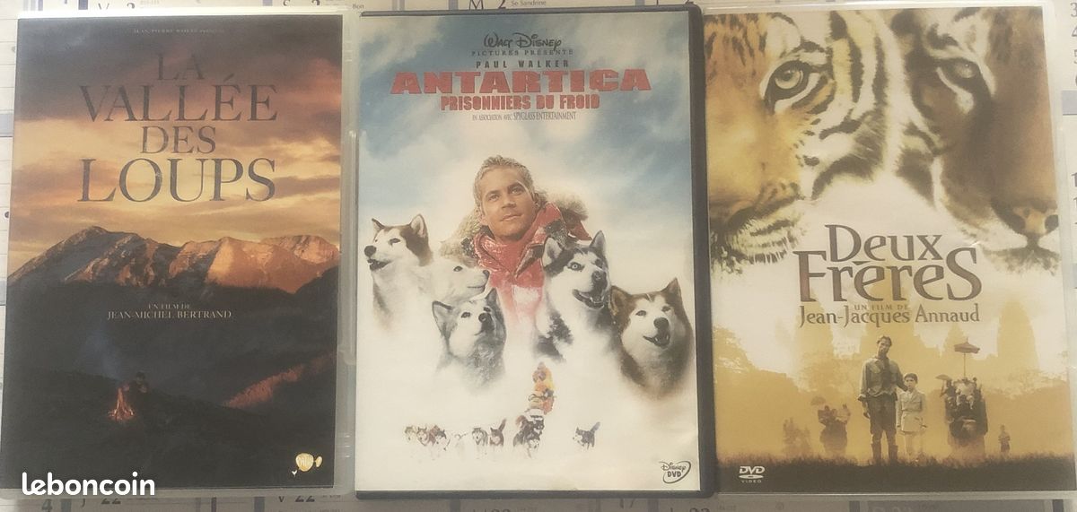 DVD 3 films thème Animaux (Deux Frères, Antarctica..) (image 1)
