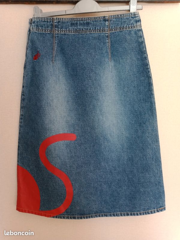Mini Jupe En Jean Candie's - Taille 7 - Denim Bleu - Occasion En Très Bon état