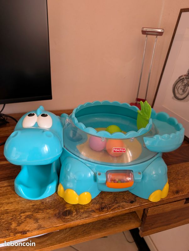 Jouet Fisher-Price – hippopotame avec 3 balles (image 1)