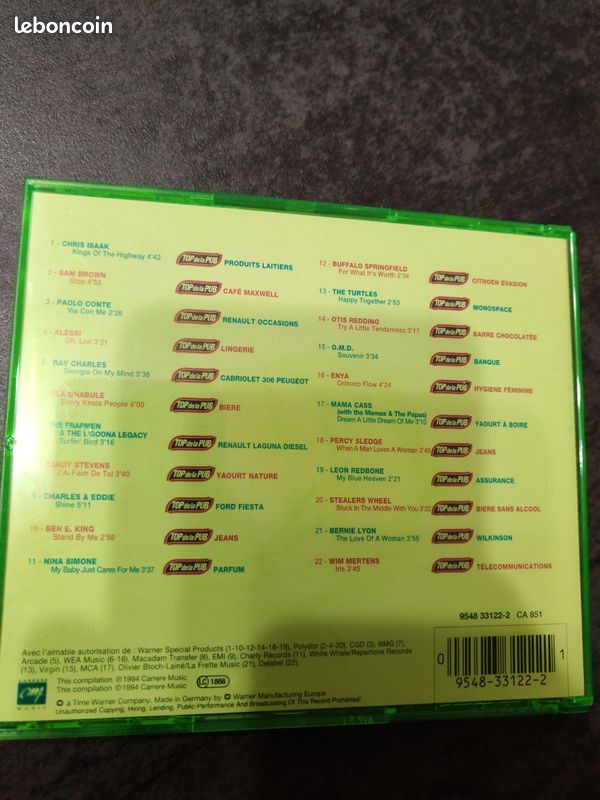 CD les 22 meilleurs musiques de pub Top de la Pub (image 2)