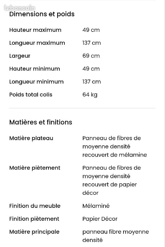 Table basse en bois (image 4)
