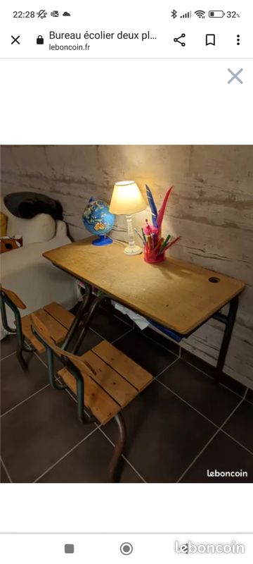 Bureau ancien deux places (image 2)