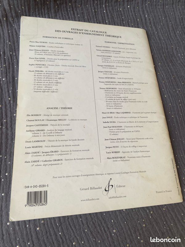 Livre du solfège sur la F. M. 440.4 (image 2)