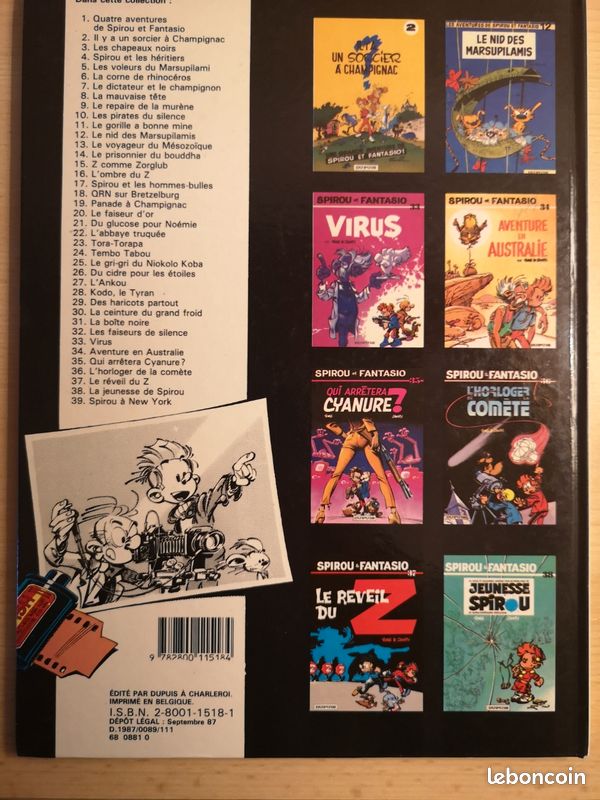 Vends bd Spirou tome 39 eo (image 2)