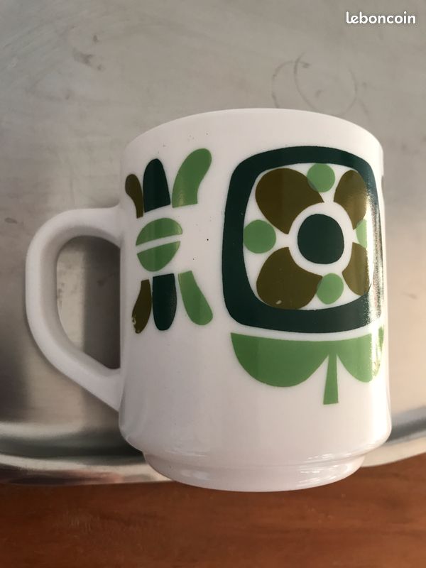 MUG Arcopal Seventies Mobil Camping Fleur Tasse Vintage