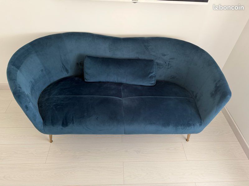 Banquette Maison du monde bleu canard (image 1)