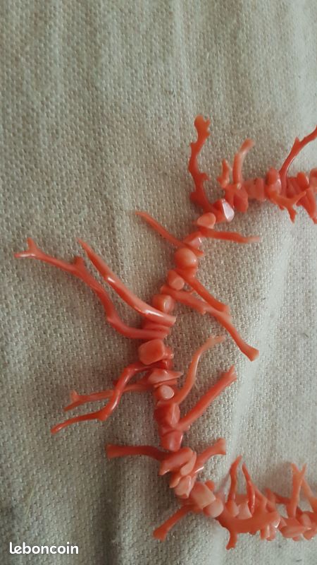 Collier vintage corail 40 cm (image 2)