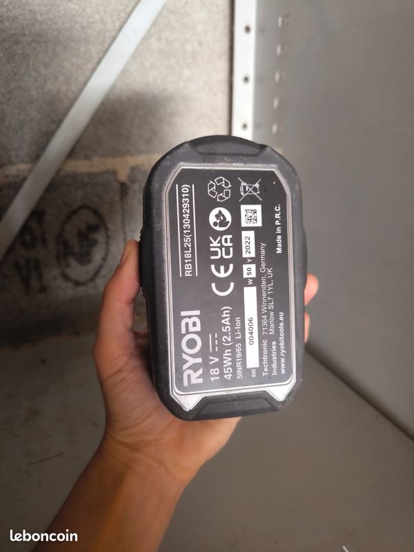 Batterie Ryobi RB18L25 (image 1)