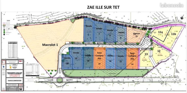 Terrain 1 875 m² Ille Sur Tet