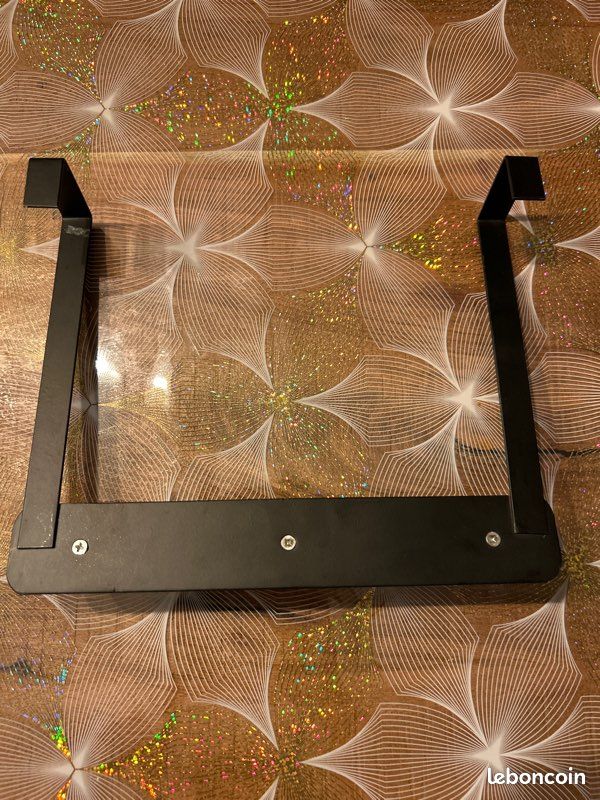 Porte-manteau de porte noir avec patères bois (image 2)