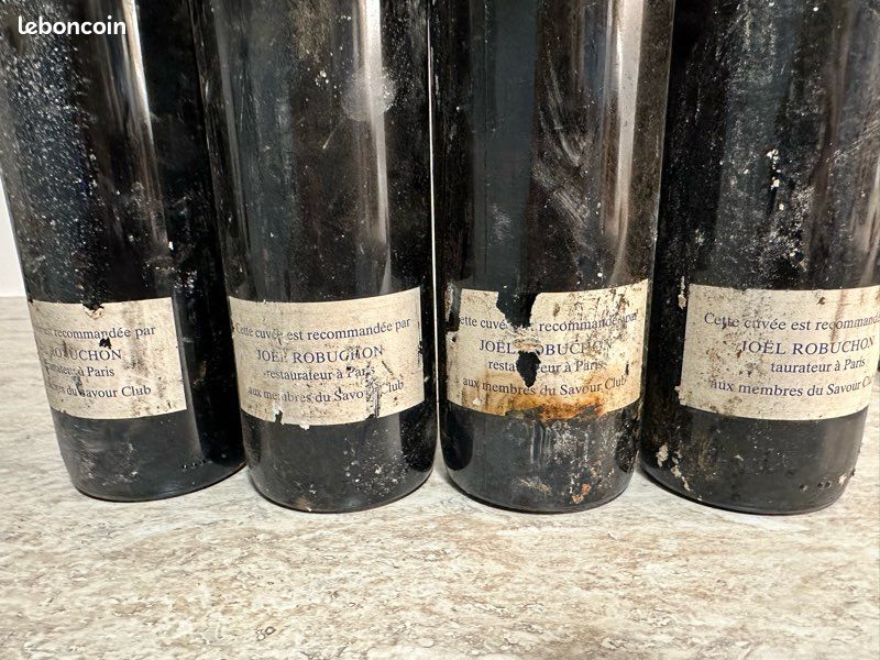 Lot de 4 Château QUINTAINE MAZAILS 1990 Cru Bourgeois / MÉDOC Étiquettes très abîmées (image 5)