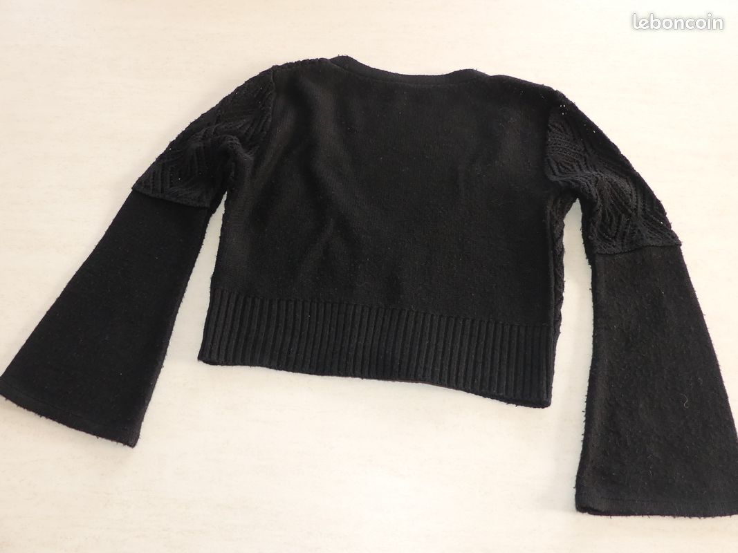 Gilet Morgan tricot ajouré court MR74 (image 2)